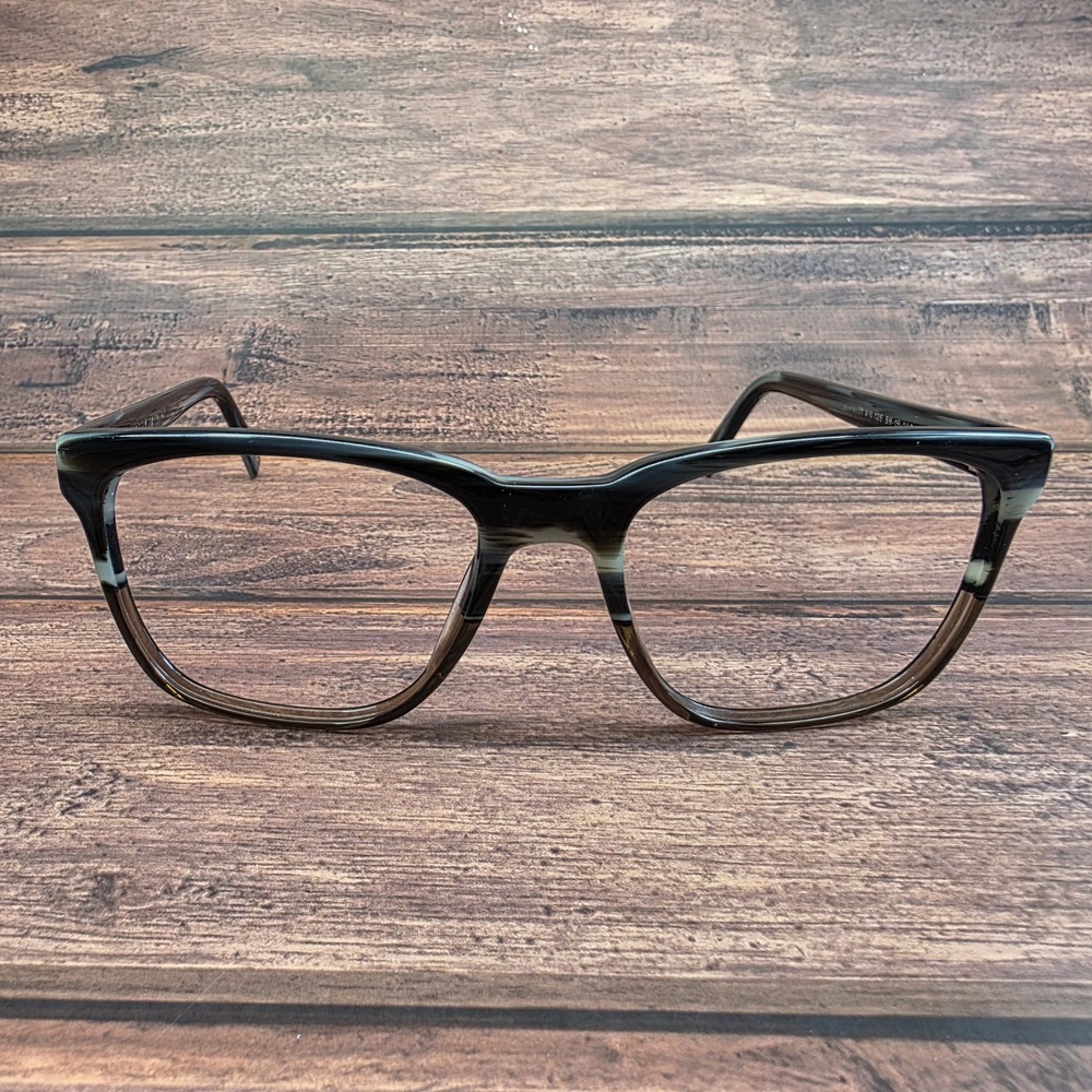 Warby Parker Barkley XW 125 Eyeglasses Striped Molasses 59-19-148 Square Frames
